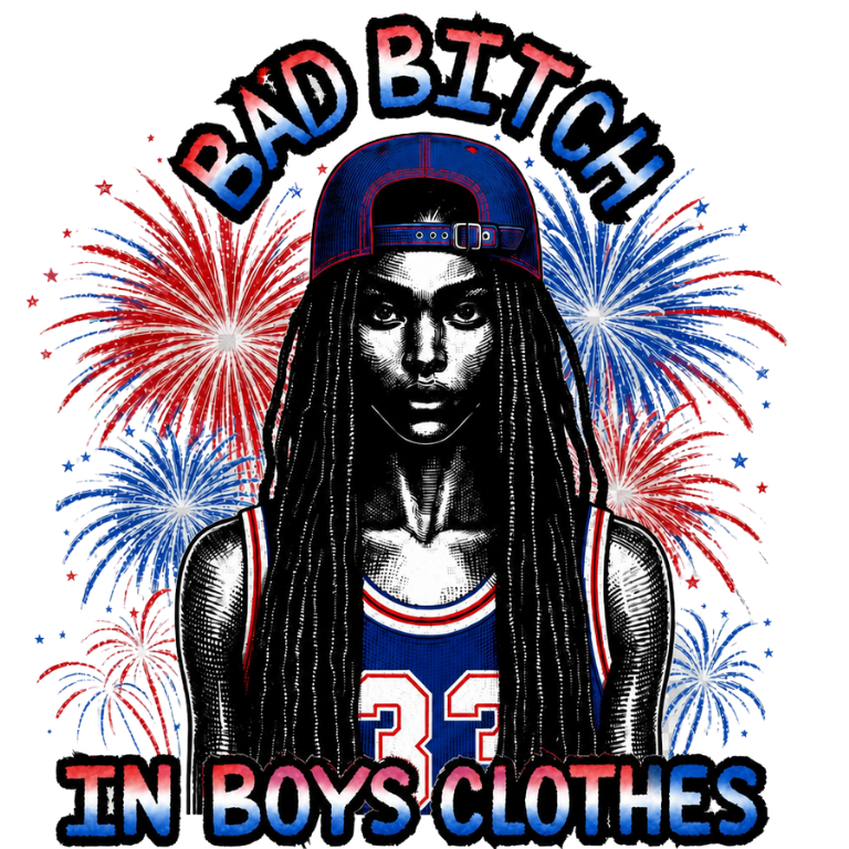 Bad Bitch In Boys Clothes (red white & blue)