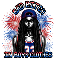 Bad Bitch In Boys Clothes (red white & blue)
