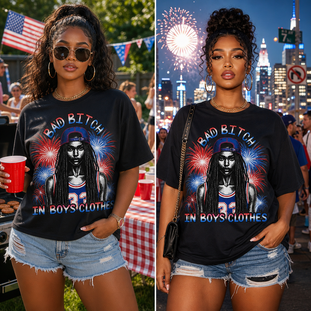 Bad Bitch In Boys Clothes (red white & blue)