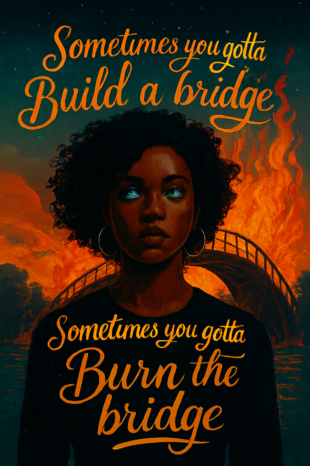Sometimes you gotta build a bridge Sometimes you gotta burn the bridge.