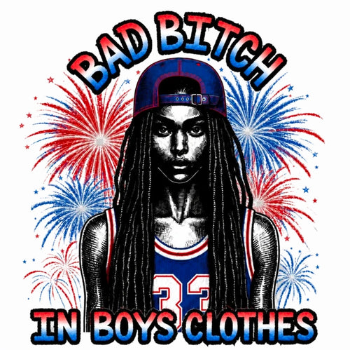 Bad Bitch In Boys Clothes (red white & blue)